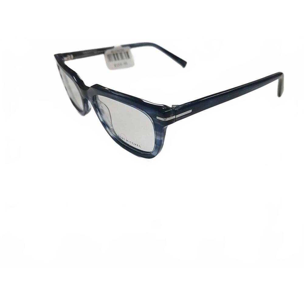NEW ROBERT MITCHEL men's rm20238 square eyeglasses in blue